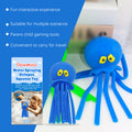 Octopus Bath Squirt Toy - red and blue octopus toys spraying water, in use