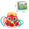 Octopus Water Sprinkler for kids - red octopus color variant with colorful hose tentacles spraying water